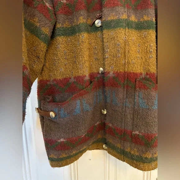 Vintage southwestern Multicolor Patterned Men's Jacket size M - Picture 15 of 15